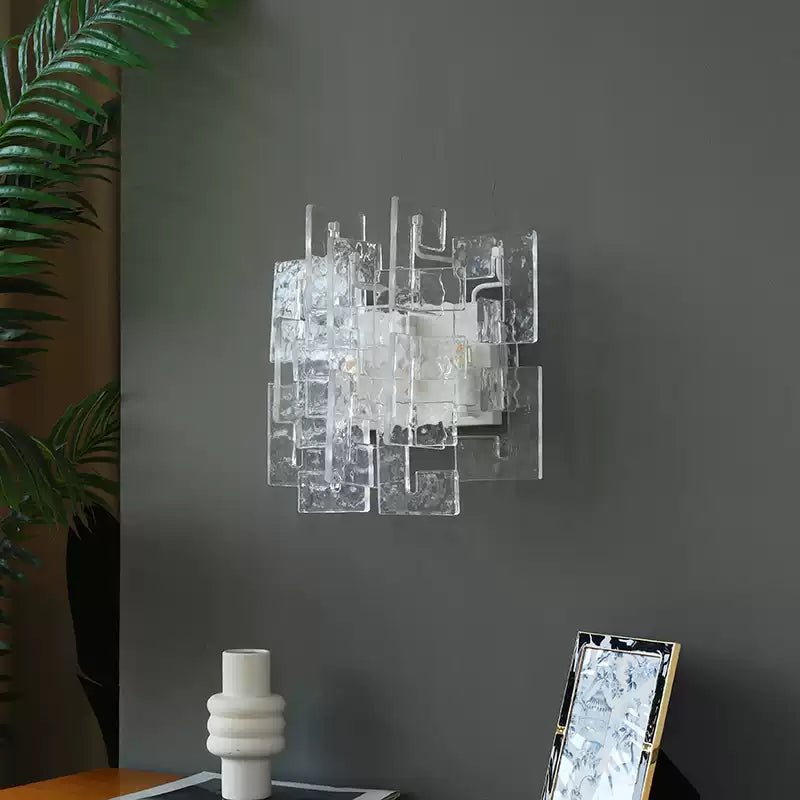 Stacked Glass Wall Sconce