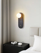 Black Travertine Hearth Sconce