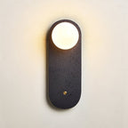 Black Travertine Hearth Sconce