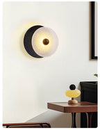 Lunara Textured Disc Wall Light