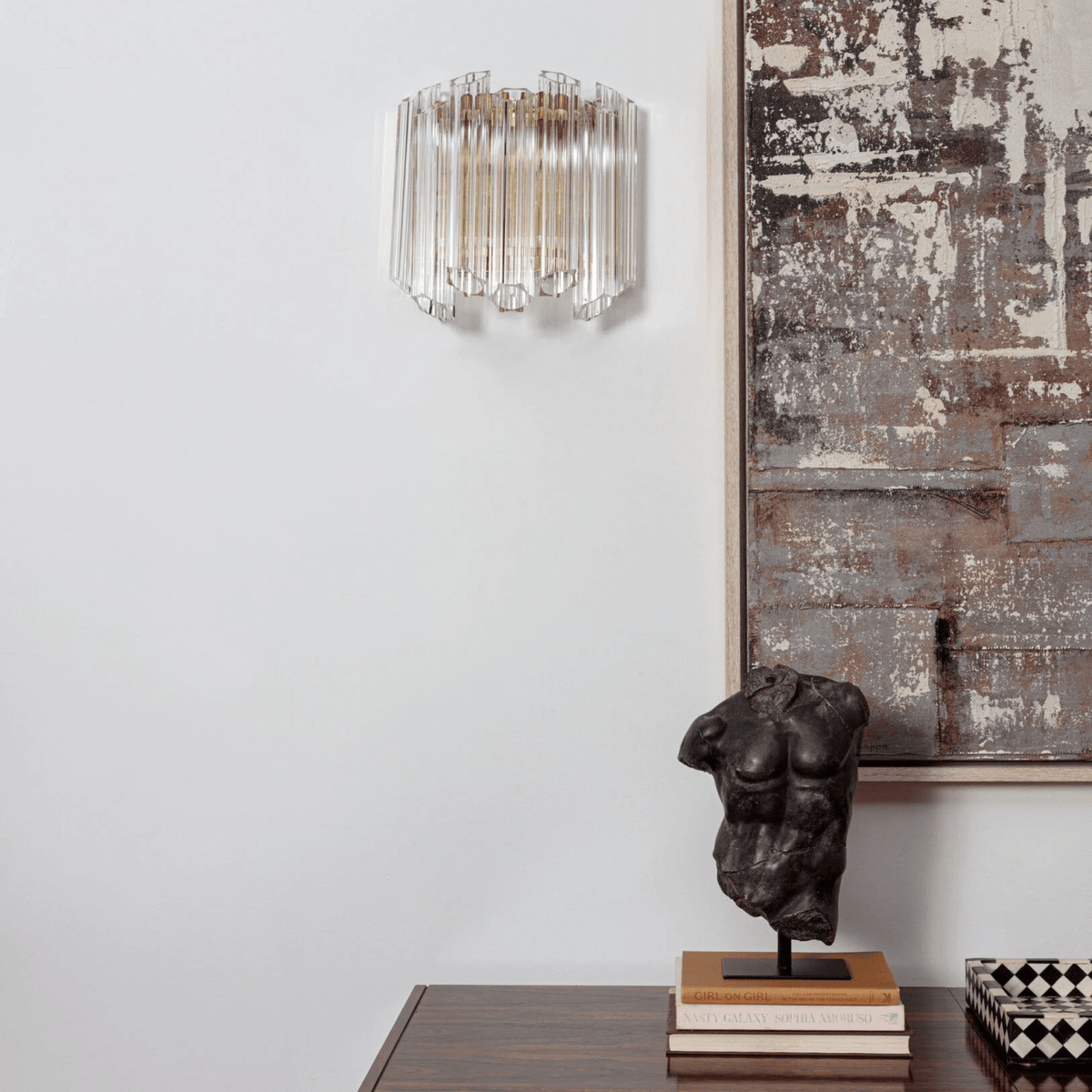 Clear Palermo Glass Wall Lamp