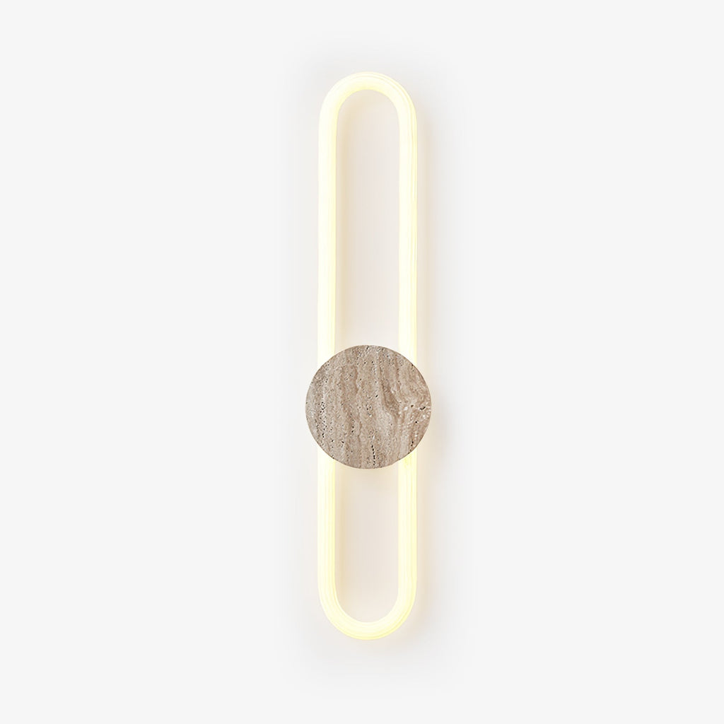 Travertine Oval Wall Lamp