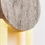 Travertine Oval Wall Lamp