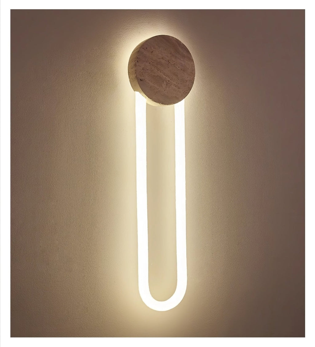 Travertine Oval Wall Lamp