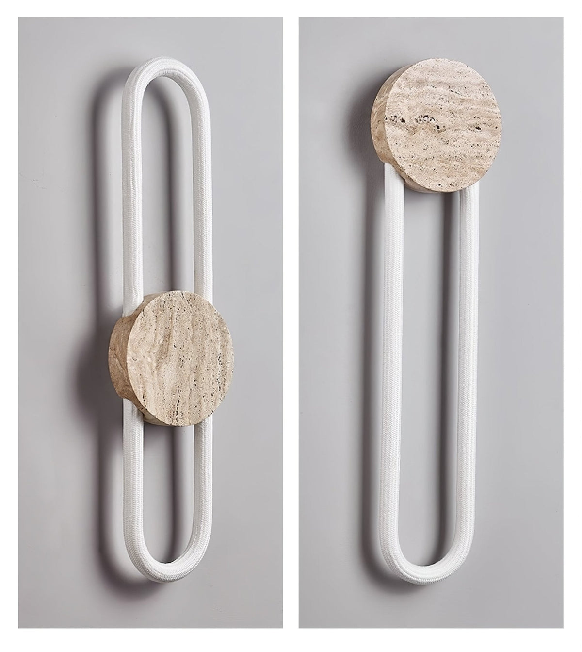 Travertine Oval Wall Lamp