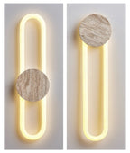 Travertine Oval Wall Lamp