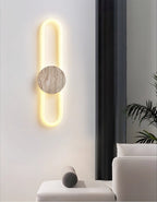 Travertine Oval Wall Lamp