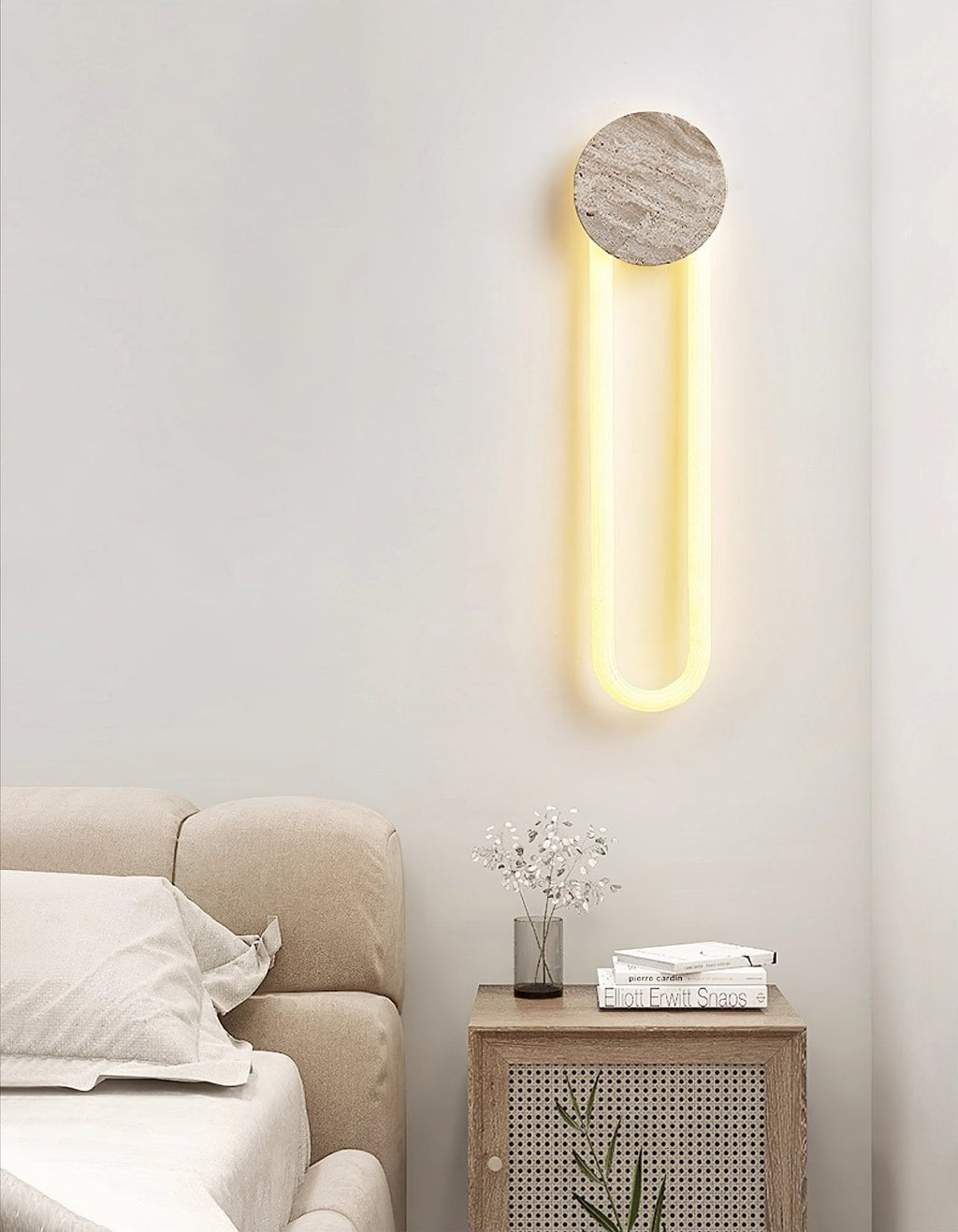 Travertine Oval Wall Lamp