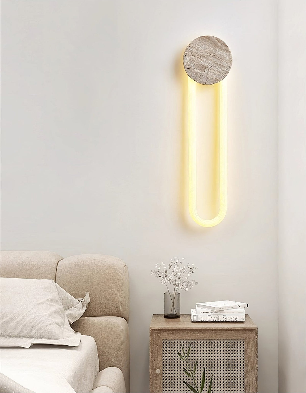Travertine Oval Wall Lamp