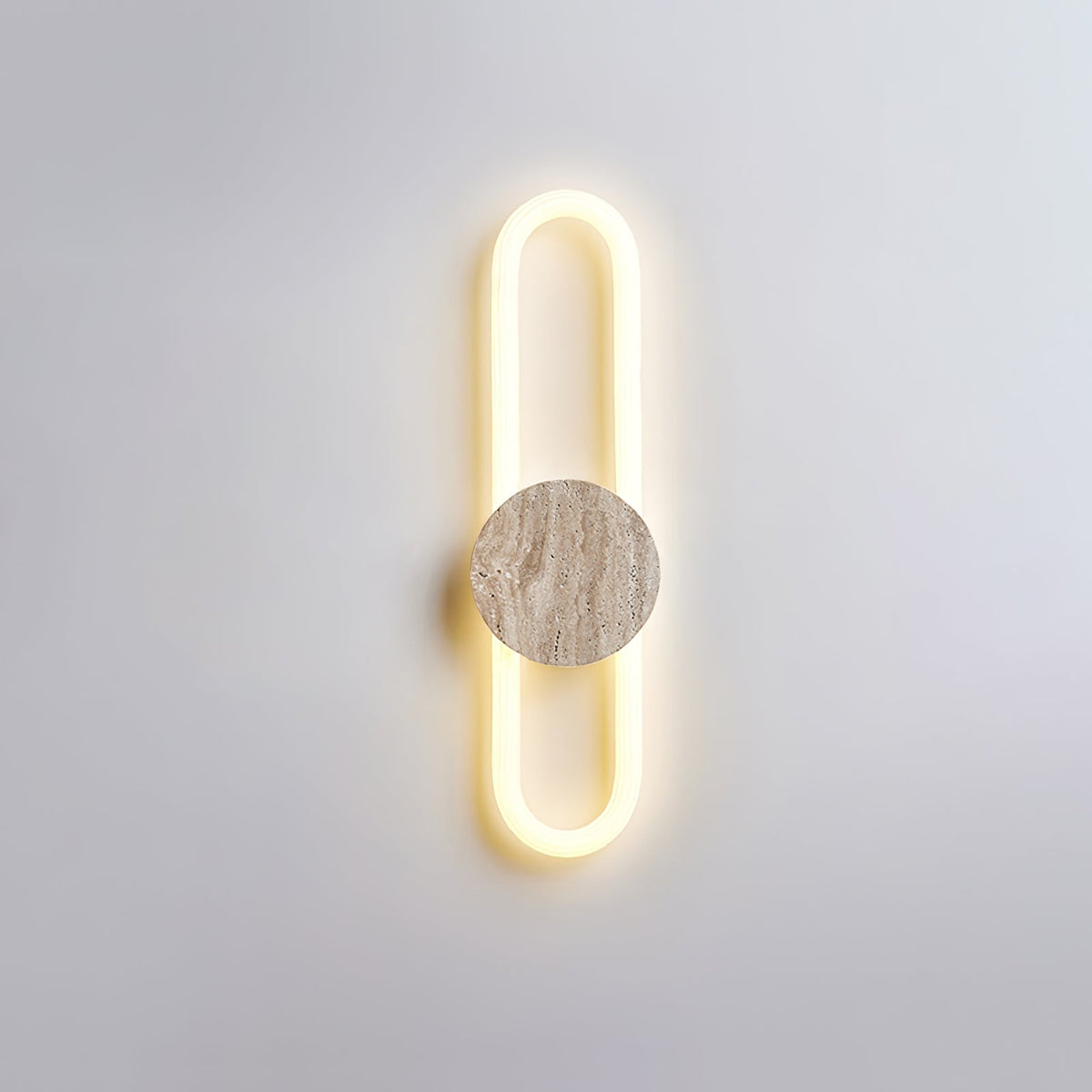 Travertine Oval Wall Lamp