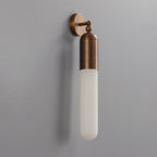 Alabaster Sculpted Tube Wall Sconce