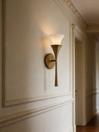 Antique Brass Double Cone Wall Sconce