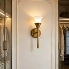 Antique Brass Double Cone Wall Sconce