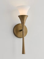 Antique Brass Double Cone Wall Sconce