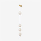 Vertical Alabaster Orb Wall Sconce