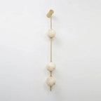 Vertical Alabaster Orb Wall Sconce