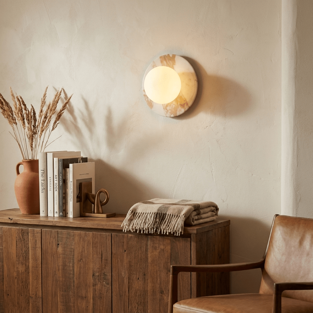 Marble Disc Wall Sconce