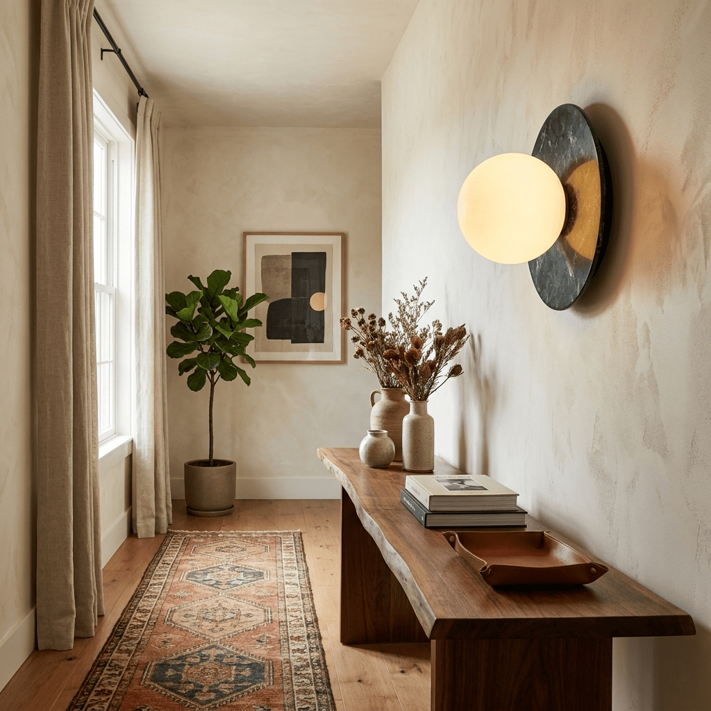 Marble Disc Wall Sconce
