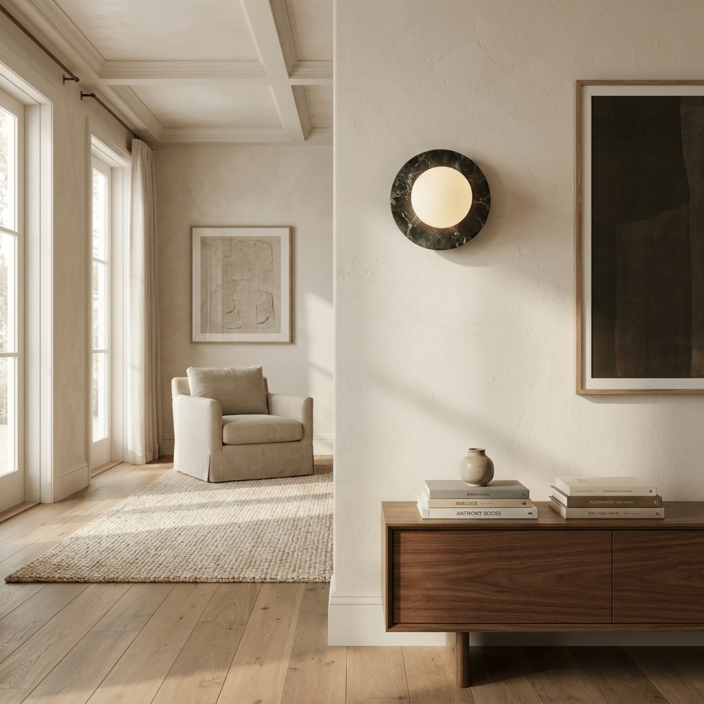 Marble Disc Wall Sconce