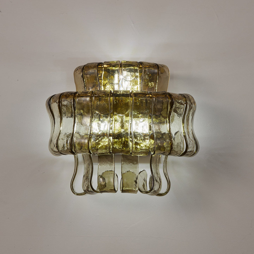 Valena Ripple Glass Wall Sconce