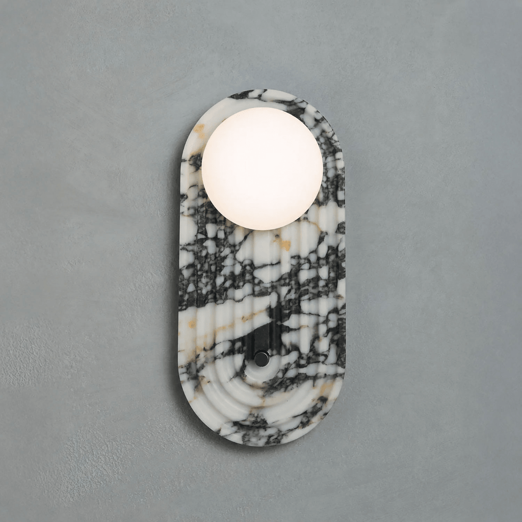 Valenne Stone Globe Wall Sconce
