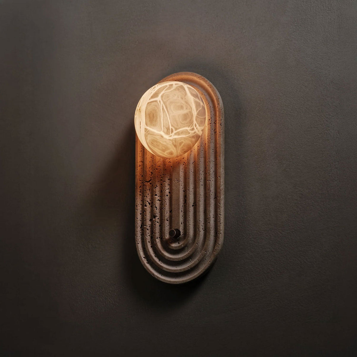 Valenne Stone Globe Wall Sconce