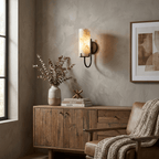 Vellora Alabaster Loop Wall Sconce