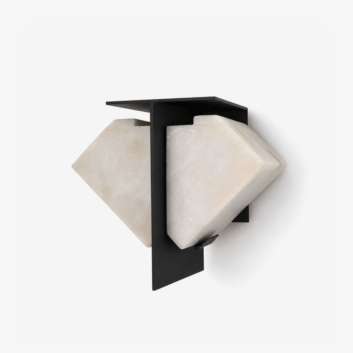 Folded Halo Alabaster Wall Sconce
