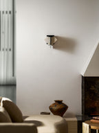 Folded Halo Alabaster Wall Sconce