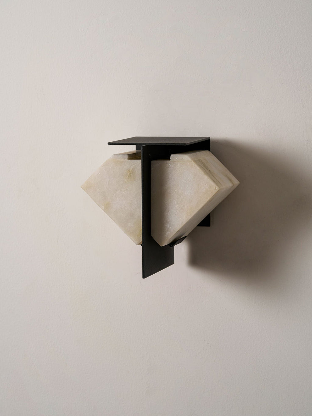 Folded Halo Alabaster Wall Sconce