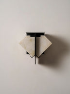 Folded Halo Alabaster Wall Sconce