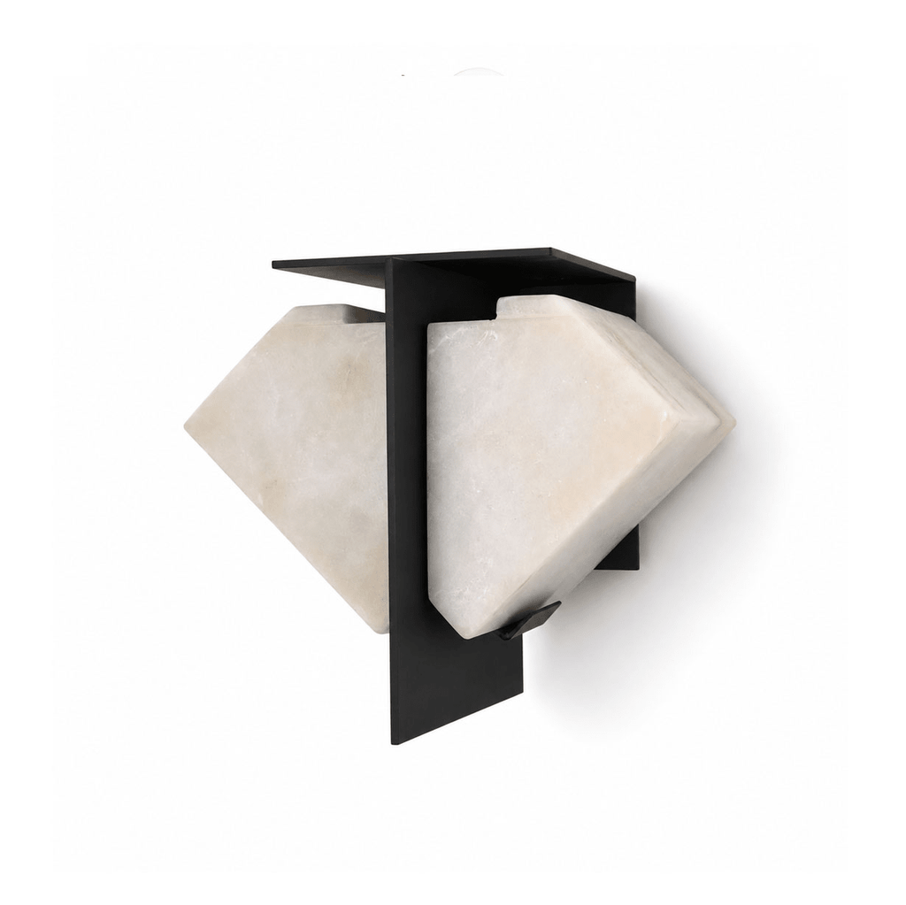Folded Halo Alabaster Wall Sconce