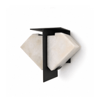 Folded Halo Alabaster Wall Sconce