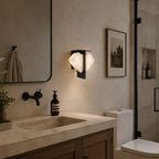Folded Halo Alabaster Wall Sconce