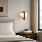 Folded Halo Alabaster Wall Sconce