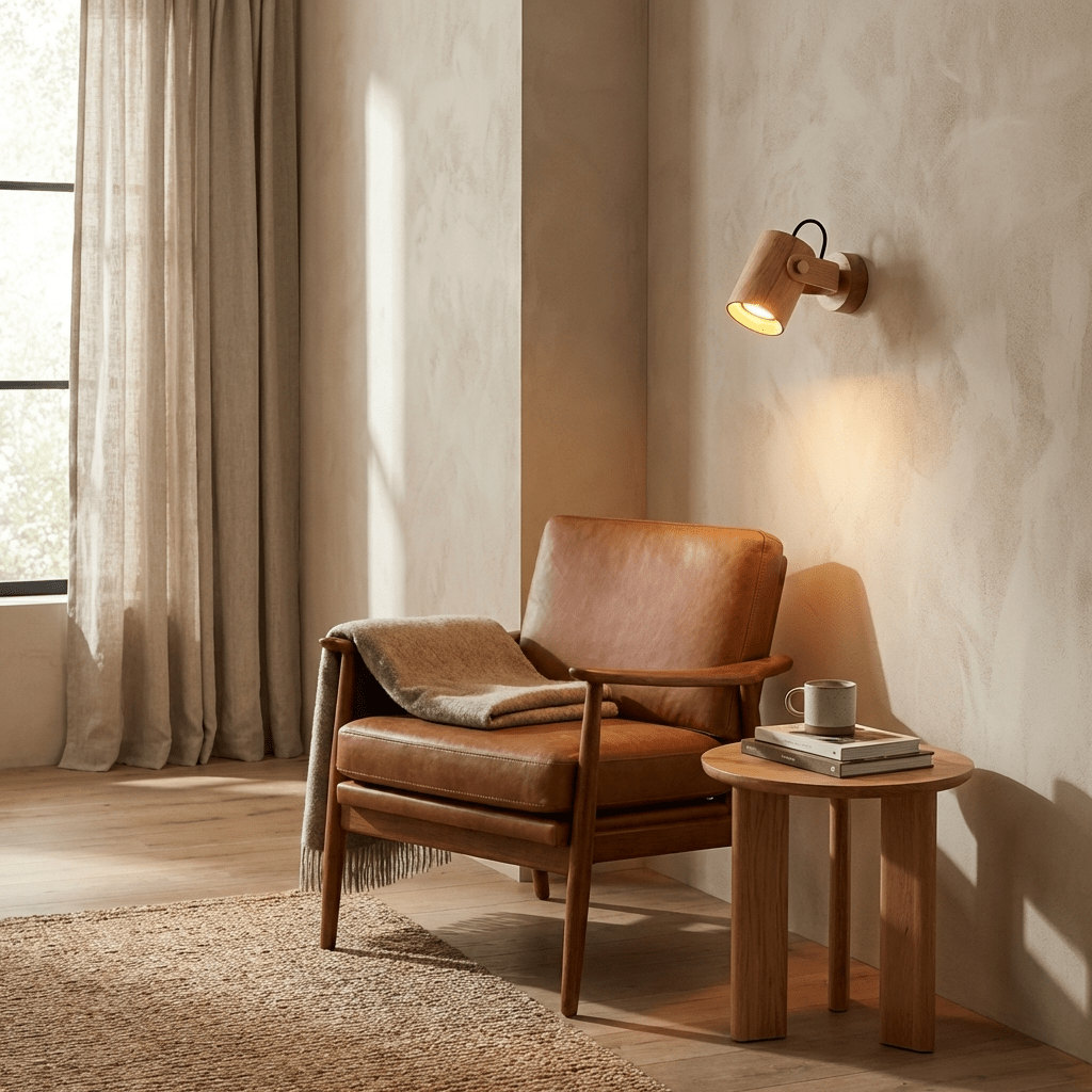 Brinka Wood Wall Spotlight