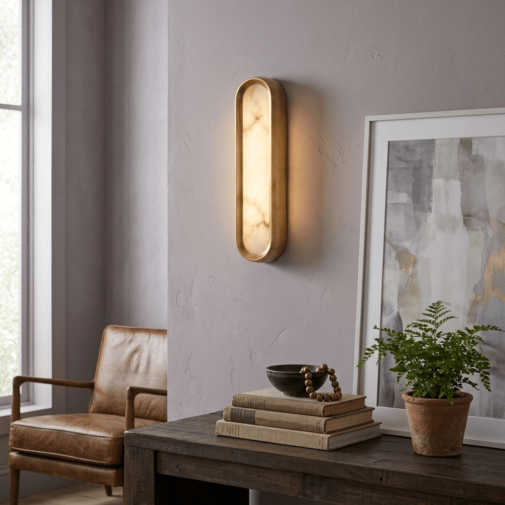 Aurelia Arch Alabaster Wall Light