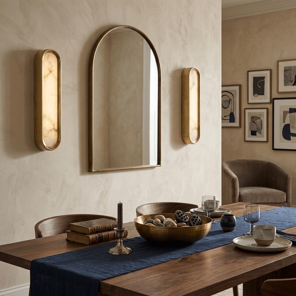 Aurelia Arch Alabaster Wall Light