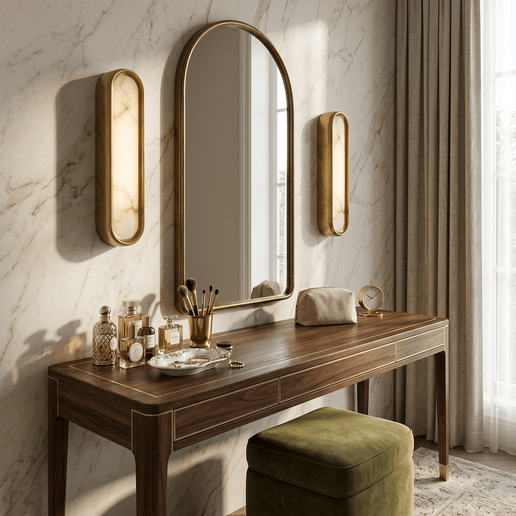 Aurelia Arch Alabaster Wall Light