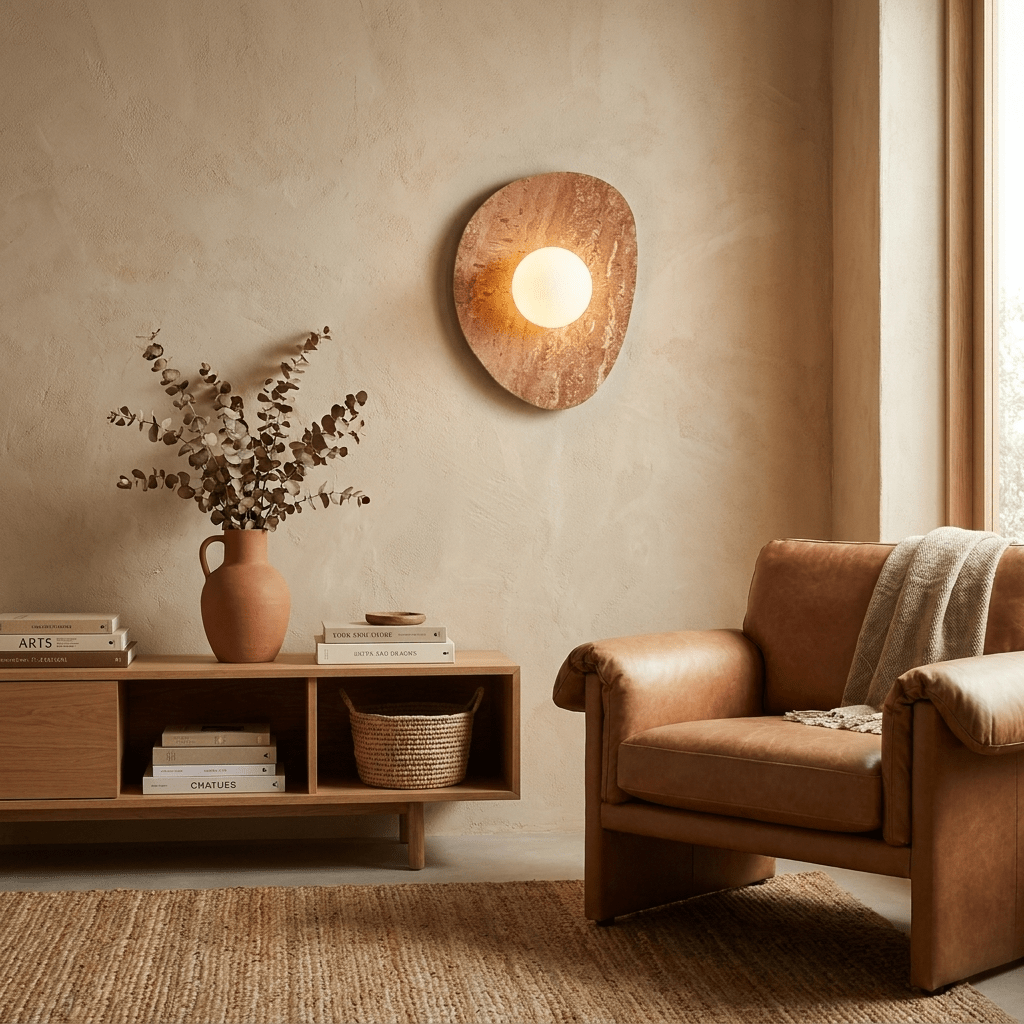 Alira Stone Oval Wall Sconce
