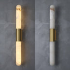 Velin Alabaster Tube Wall Sconce