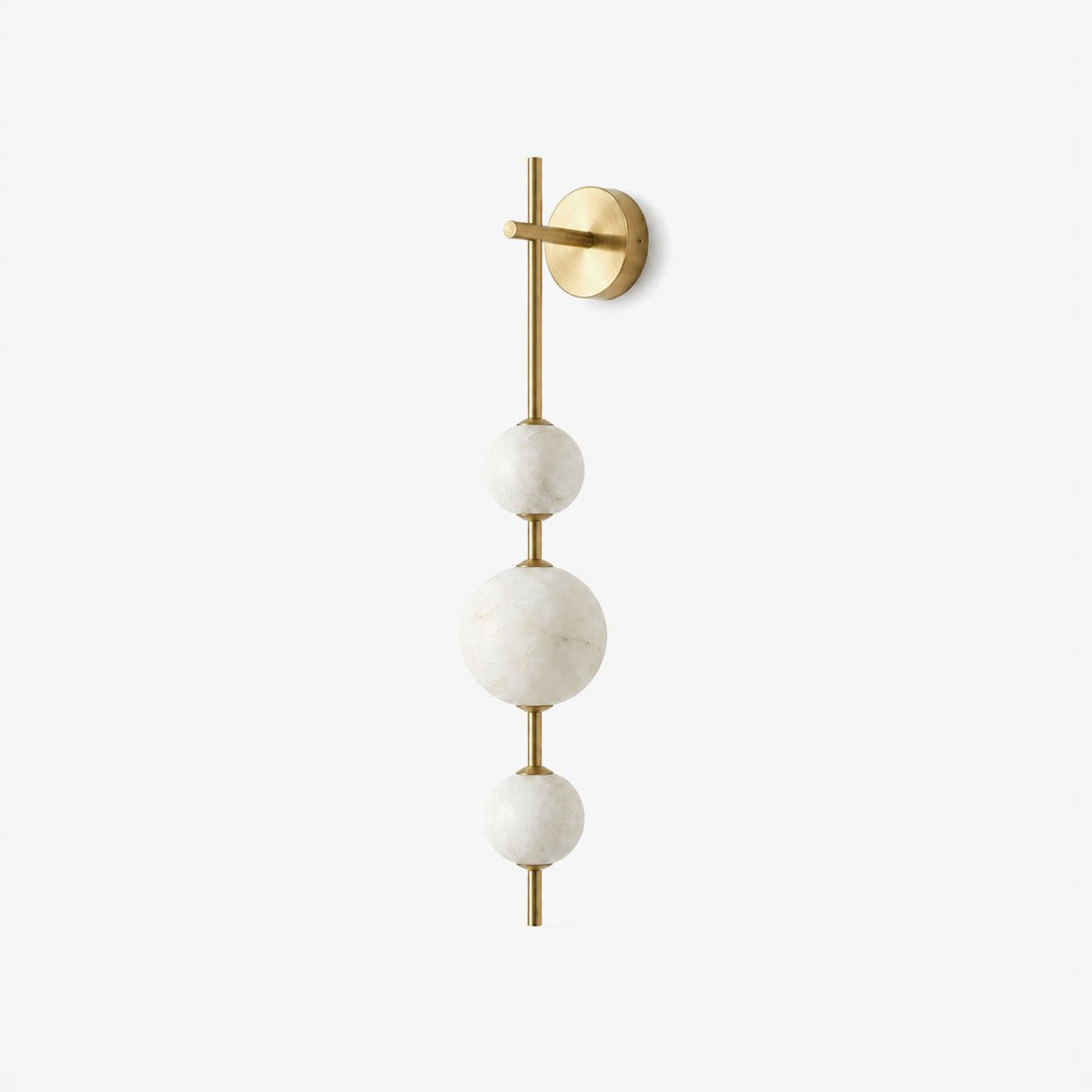Alabaster Orb Column Wall Sconce