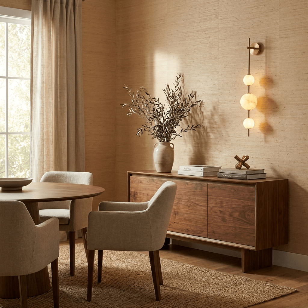 Alabaster Orb Column Wall Sconce