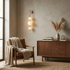 Alabaster Orb Column Wall Sconce