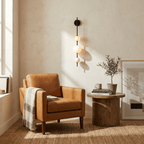 Alabaster Orb Column Wall Sconce