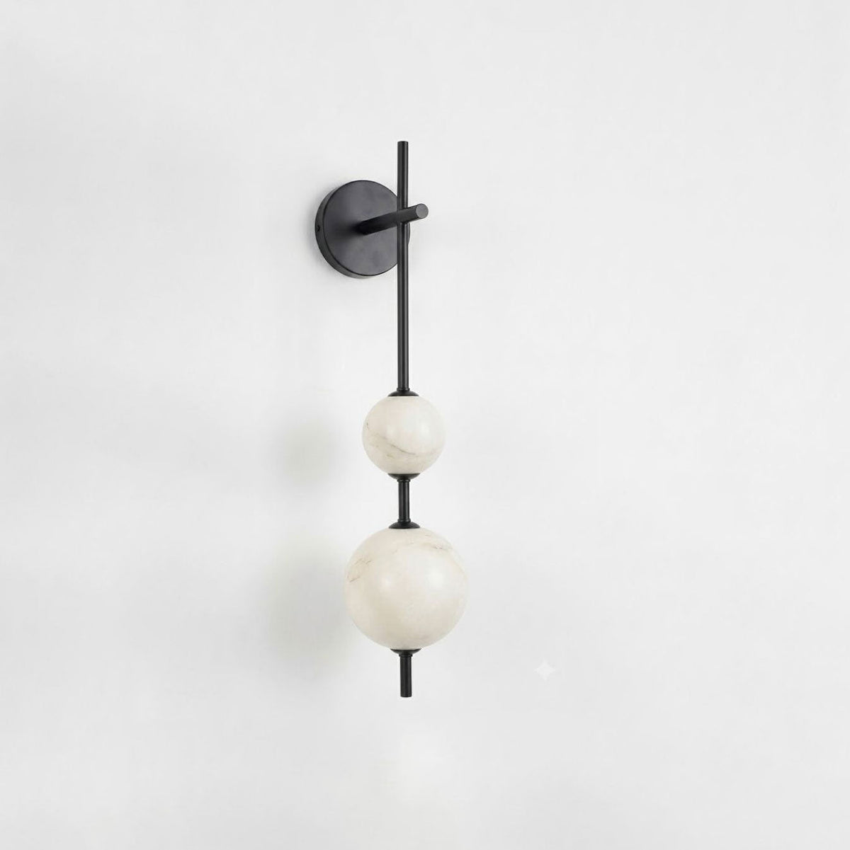 Alabaster Orb Column Wall Sconce