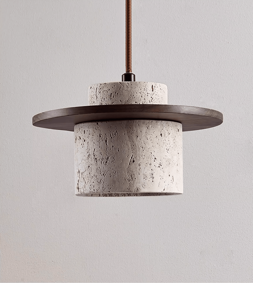 Cylindrical Stone Sconce
