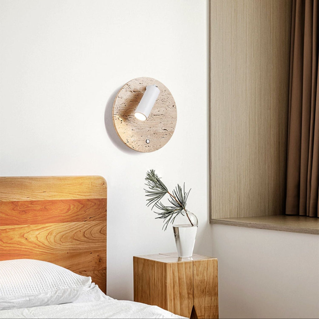 Travertine Axis Directional Sconce