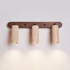 Travertine Triple Spotlight Wall Lamp