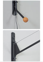 Black Long Arm Wall Lamp